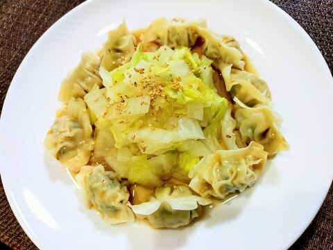 レンジで☆水餃子と白菜蒸し